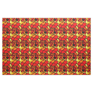 TIFFANY STAINED GLASS PATTERN fabric
