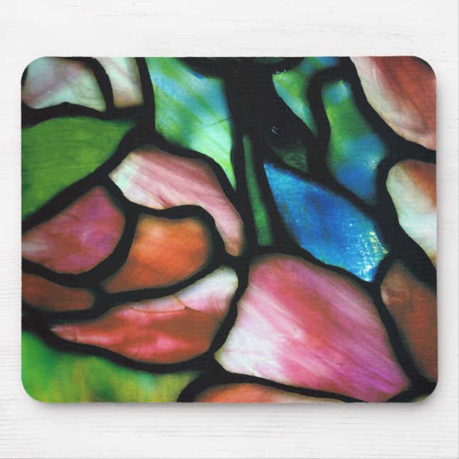 Tiffany Stained Glass Vintage Artwork Mouse Pad (Front)
