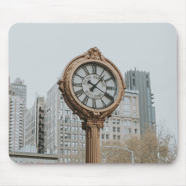 Tiffany Street Clock in New York Mouse Pad (Front)
