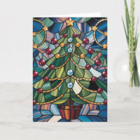 Tiffany-Style Stained Glass Christmas Tree