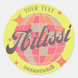 Tiflis Tbilisi Georgia Europe colourful accessory  Classic Round Sticker