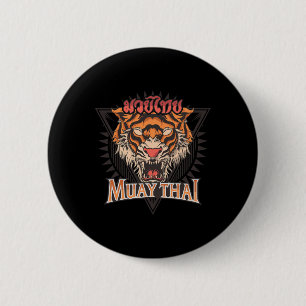 Tigar Muay Thai Mma Vintage Kickboxing Training 6 Cm Round Badge