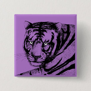 TIGER 15 CM SQUARE BADGE