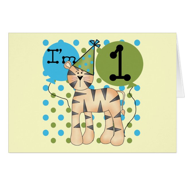 Tiger 1st Birthday T-shirts and Gifts (Front Horizontal)