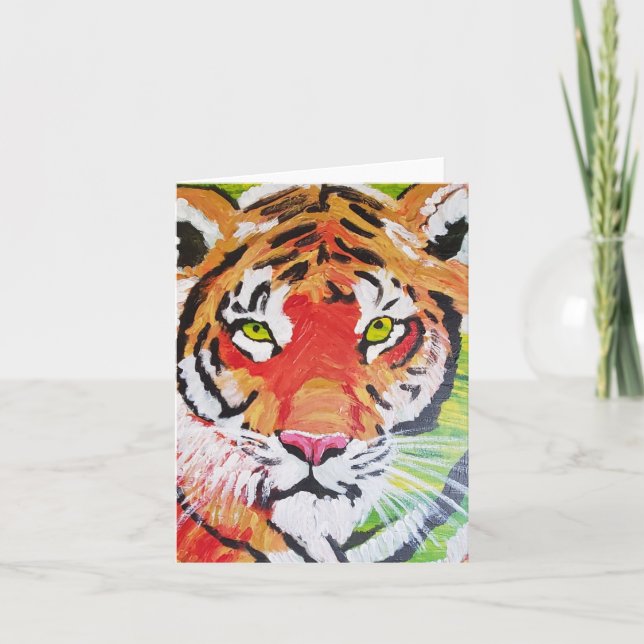 Tiger (2019) - small - 4" x 5.6" - vertical thank you card (Front)