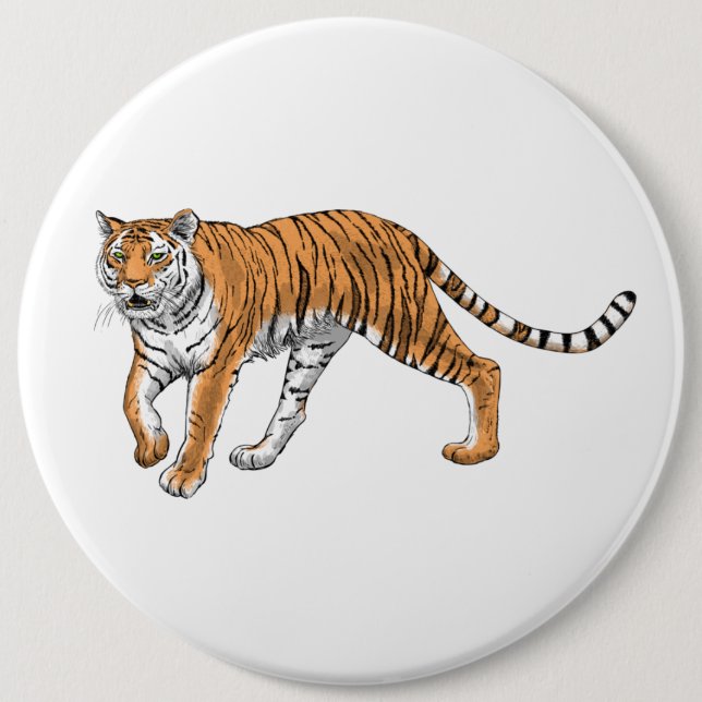 Tiger 2 6 cm round badge (Front)