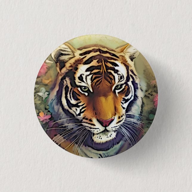 Tiger 3 Cm Round Badge (Front)