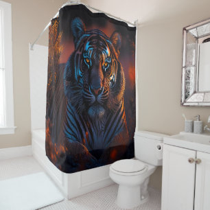 Tiger 50x50 001 Shower Curtain