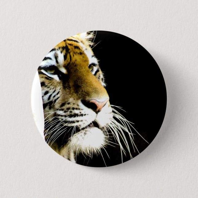 Tiger 6 Cm Round Badge (Front)