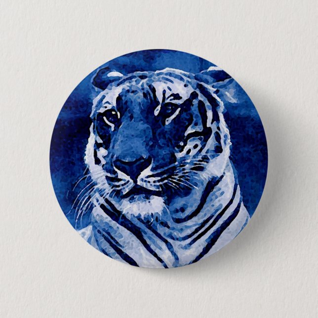 Tiger 6 Cm Round Badge (Front)