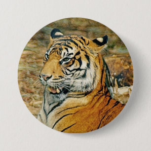 Tiger 7.5 Cm Round Badge