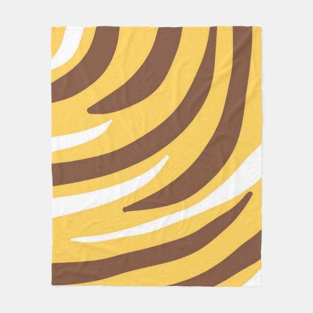 tiger abstract art fleece blanket (Front)