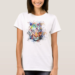 Tiger Abstract art Painting T-Shirt