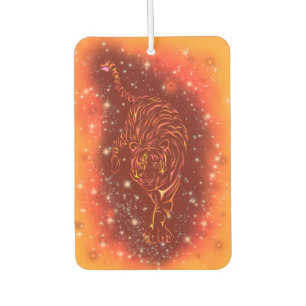 Tiger Air Freshener Running At Galaxy Starry Night