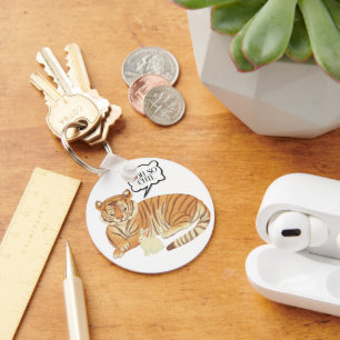 Tiger and Bunny Friendship – Cute Animal Illustra Key Ring