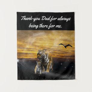 Tiger And Cub Tapestry