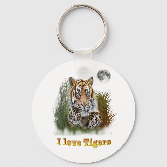 Tiger and cubs key ring (Front)