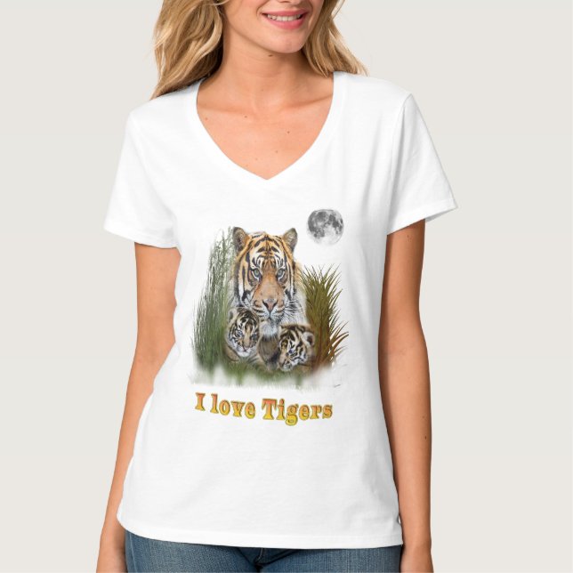 Tiger and cubs T-Shirt (Front)