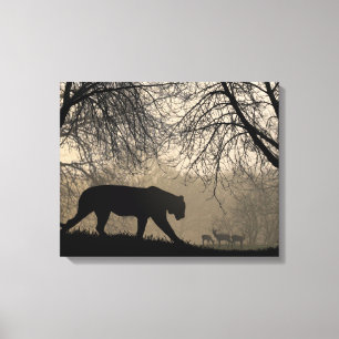 Tiger and Deer Canvas Print