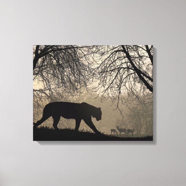 Tiger and Deer Canvas Print (Front)