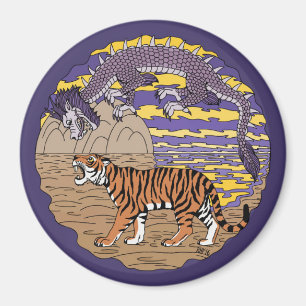 Tiger and Dragon Magnet