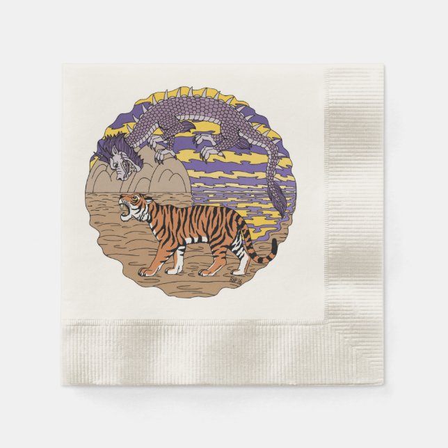 Tiger and Dragon Napkin (Front)