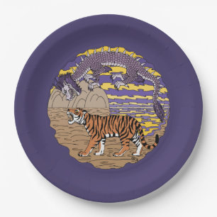Tiger and Dragon Paper Plate