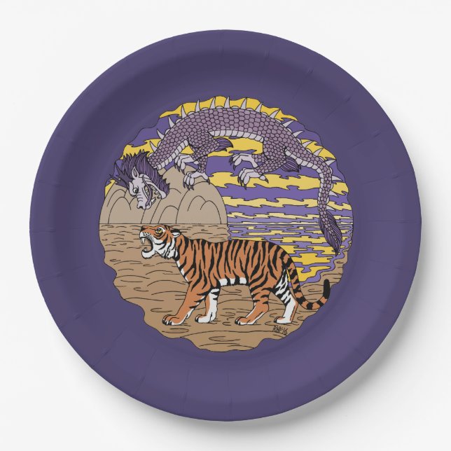 Tiger and Dragon Paper Plate (Front)