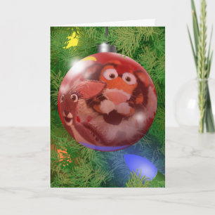 Tiger and Mousedeer bulb Holiday Card
