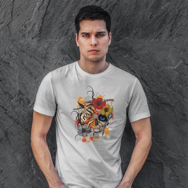 Tiger And Skull   T-Shirt (Creator Uploaded)