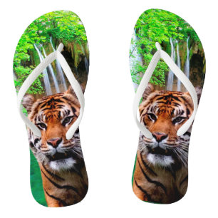 Tiger and Waterfall Jandals