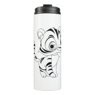 Tiger Animal Baby Cat Feline Cute Kawaii Thermal Tumbler