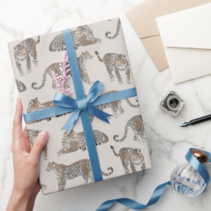 Tiger Animal Pink Modern Wrapping Paper