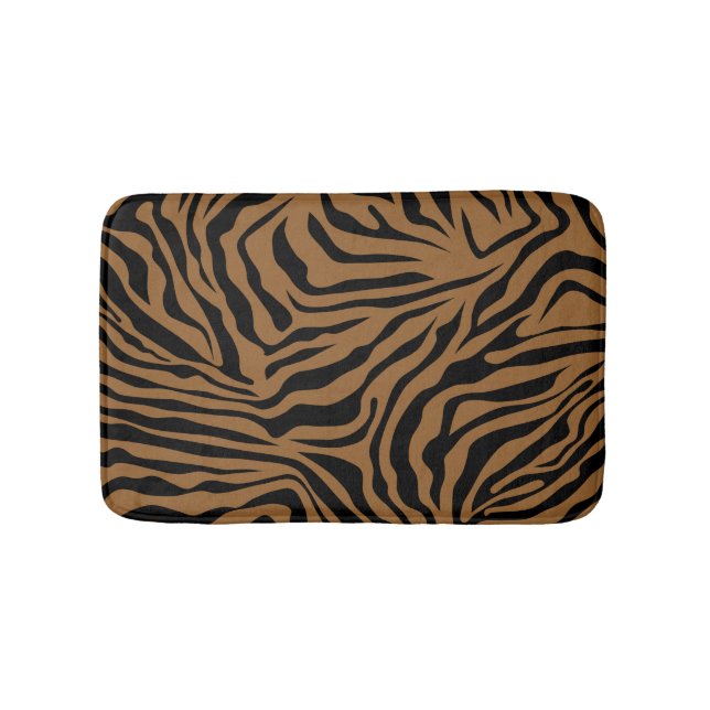 Tiger Animal Print Bath Mat (Front)