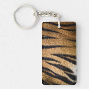 tiger animal skin fur texture nature stripes patte key ring