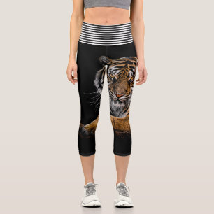 Tiger animal spirit capri leggings