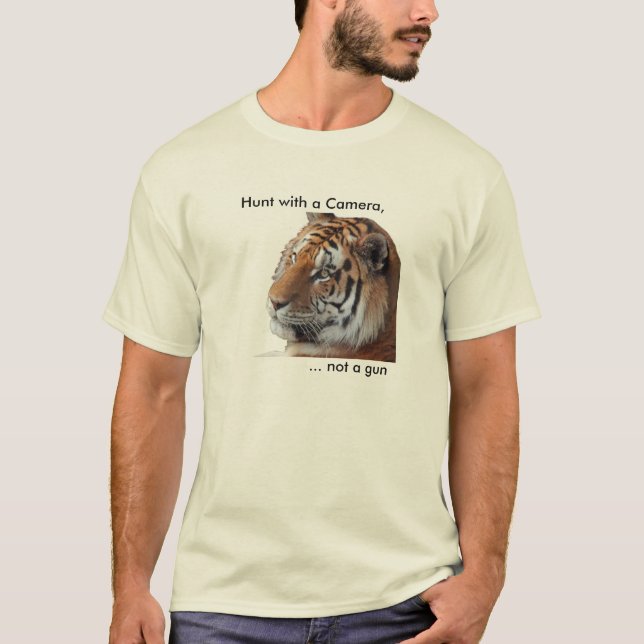 Tiger anti-trophy hunting Tee Shirt (Front)