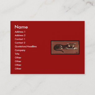 Tiger - Antiquarian, Colourful Book Illustration Business Card
