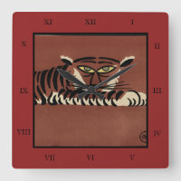 Tiger - Antiquarian, Colourful Book Illustration