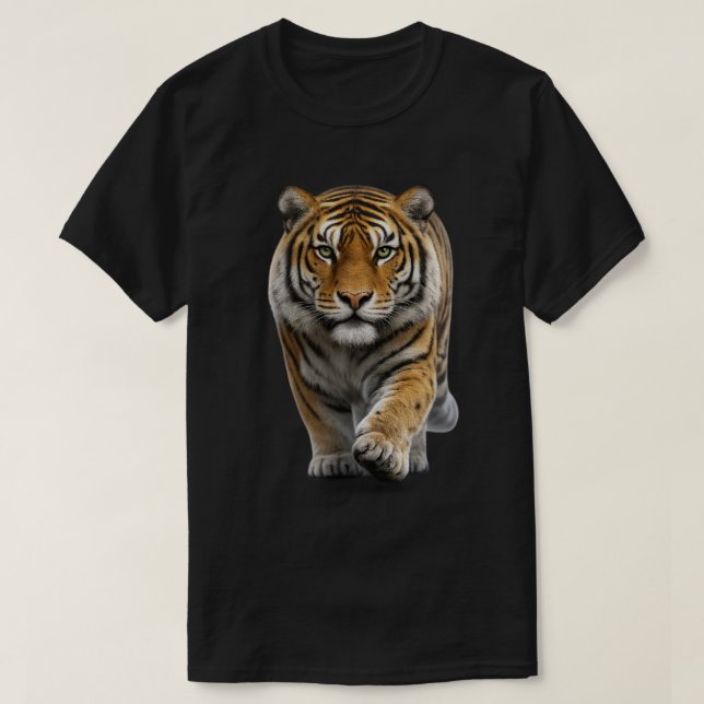 Tiger Approaching T-Shirt (Design Front)