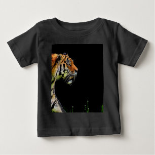 Tiger Approaching - Wild Animal Artwork Baby T-Shirt