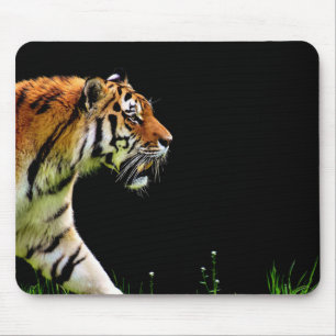 Tiger Approaching - Wild Animal Artwork Mouse Pad