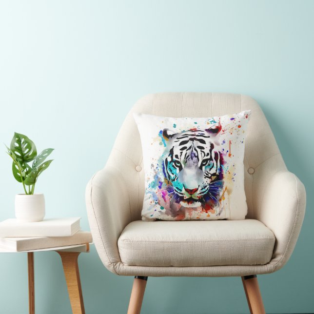 Tiger aquarella cushion (Chair)
