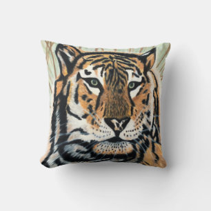 Tiger Art Colour Pencil Drawing Cushion