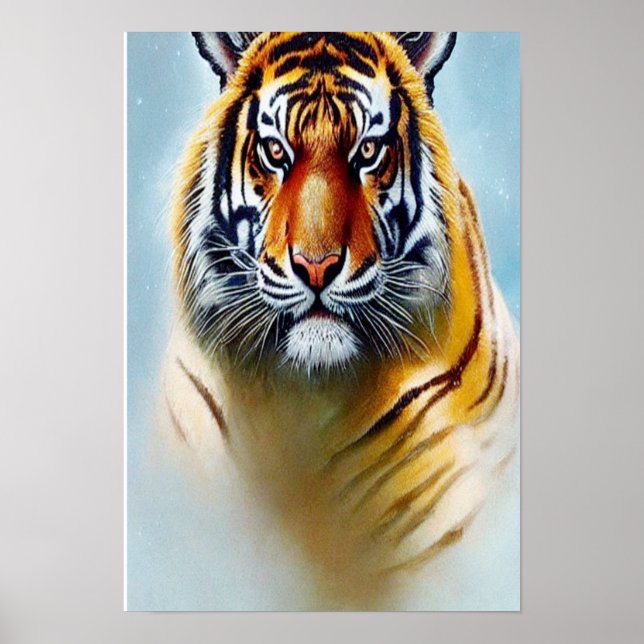 Tiger Art Face Painting    Poster (Front)