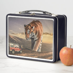 Tiger Art Metal Lunch Box