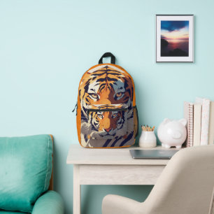 Tiger art printed backpack