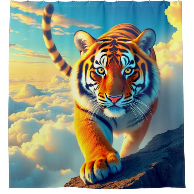 Tiger Art Shower Curtain (Front)