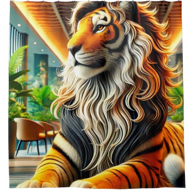 Tiger Art Shower Curtain (Front)