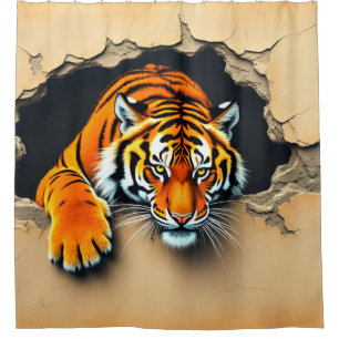 Tiger Art Shower Curtain